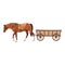 Horse with cart