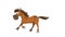 Horse Cartoon Character Running