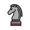 horse chess color icon vector illustration