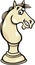 Horse chess pawn cartoon illustration