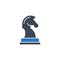 Horse Chess related vector glyph icon.