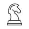 Horse Chess Thin Line Vector Icon