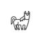 Horse Chinese zodiac line icon