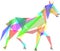 Horse colored glass triangle