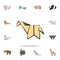 horse colored origami icon. Detailed set of origami animal in hand drawn style icons. Premium graphic design. One of the