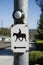 Horse Crossing Button And Sign