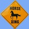 Horse crossing sign