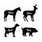 Horse deer goat and pork animal design