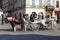 Horse-drawn carriage at Market Square of Krakow