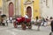 Horse drawn chariots in Cartagena, Colombia