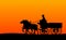 Horse-drawn Wagon Silhouette