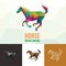 HORSE FARM ANIMAL ILLUSTRATION WITH POLYGONAL GEOMETRIC STYLE