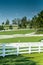 Horse Farm Fences on a Clear Day