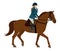 Horse gait and jockey, equestrian sports. Vector illustration