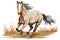 A horse gallops free. vector