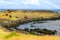 Horse grazing on the shore of Easter Island