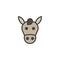 Horse head filled outline icon