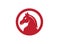 Horse head symbol inside the circle for logo design illustrator, animal icon