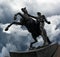 Horse holding man sculpture of Anichkov Bridge in Saint Petersburg