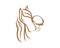 Horse and Horse Groomer or Equestrian Illustration