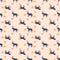 Horse and horseshoe seamless peach color pattern.