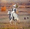 Horse-hunting with riders in riding habit