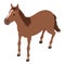 Horse icon, isometric style