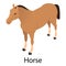 Horse icon, isometric style