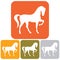 Horse icons set