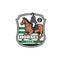 Horse and jockey icon, equestrian sport emblem