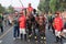 horse jockeys and Indonesian ornamental carriages at Pesona Nusantara during the day