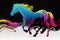 Horse line cmyk created by generative AI