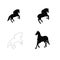 Horse logo horse black and white horse Horse black and white jump horse run horselinart horse