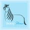 Horse logo silhouette emblem vector