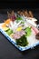 Horse mackerel sashimi plate
