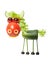 Horse made of fresh vegetables