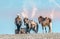 Horse is the main transportation for tourists visiting at mount Bromo