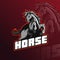 Horse mascot logo design vector