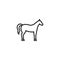 Horse Outline Vector Icon, Symbol or Logo.