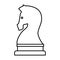 horse piece chess isolated icon