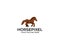 Horse Pixel Logo Template. Equine Vector Design