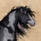 Horse portrait with fantastic mane - 3D render