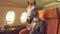 Horse In Private Jet With Champagne