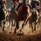 Horse race excitement Action packed image of a horse racing