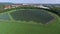 Horse Race Pferderennbahn Aerial Drone 4k with a solar plantation