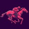 Horse race running vector illustration