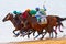 Horse race on Sanlucar of Barrameda, Spain