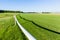 Horse Race Track Railing Green Summer Countryside Landscape