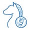 Horse Racing Betting And Gambling doodle icon hand drawn illustration