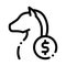 Horse Racing Betting And Gambling Icon Vector Illustration